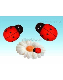 3D Силиконовая форма Божьи коровки 3D-классика
